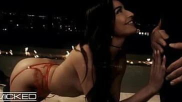 Sensual sex with Emily Willis by candlelight.